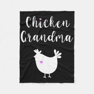 Chicken Grandma Funny Silhouette Farmer Keeper Lov Fleece Blanket