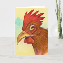 Chicken greeting card - (5x7 blank inside)