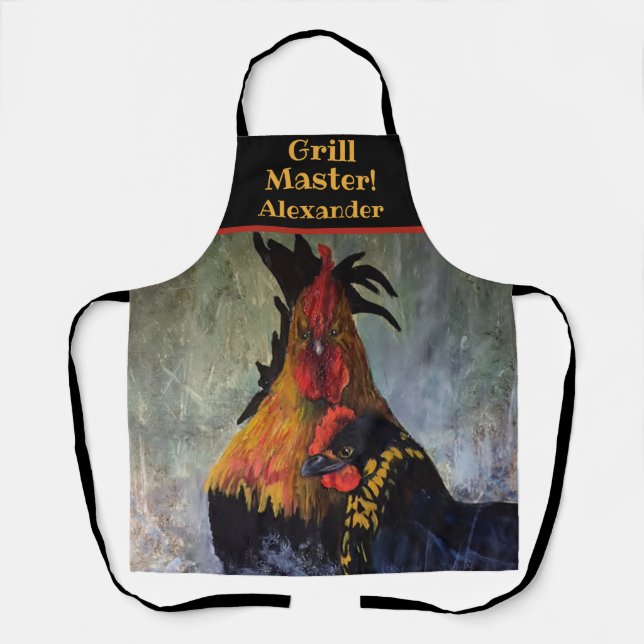 Chicken Grill Master Personalised  Apron (Front)