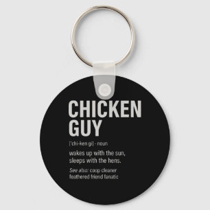 Chicken Guy Definition Funny Chicken Farmer Key Ring