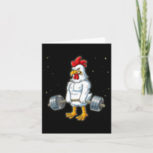 Chicken Gym Weight Training Deadlift  Card
