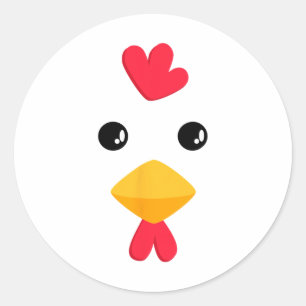 Chicken Halloween Costume Fun Kids Adults Classic Round Sticker