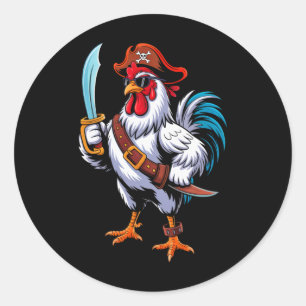 Chicken Halloween Costume Men Women Farmer Chicken Classic Round Sticker