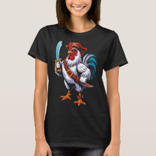 Chicken Halloween Costume Men Women Farmer Chicken T-Shirt