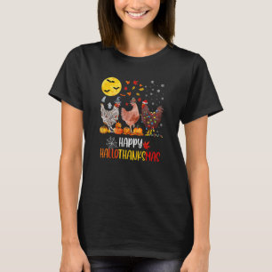 Chicken Halloween Happy HalloThanksMas Autumn Than T-Shirt