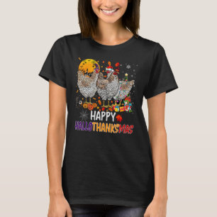 Chicken Halloween Happy HalloThanksMas Autumn Than T-Shirt