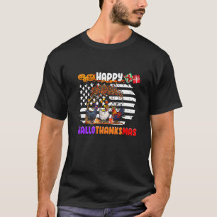 Chicken Halloween Happy HalloThanksMas Autumn Than T-Shirt