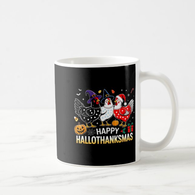 Chicken Halloween Thanksgiving Funny Happy Halloth Coffee Mug (Right)