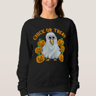 Chicken Halloween Trick Or Treat Chicken Farmer Ro Sweatshirt