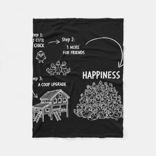 Chicken Happiness Funny Chicken Coop Upgrade Ckyar Fleece Blanket