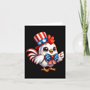 Chicken Happy 4th Of July Independence Day Men Wom Card