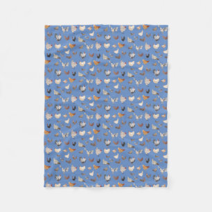 Chicken Happy pattern Fleece Blanket