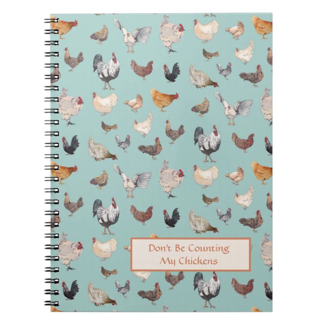 Chicken Happy pattern Notebook (Front)