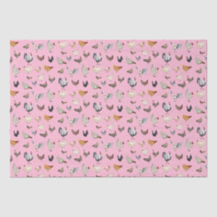 Chicken Happy pattern Wrapping Paper Sheets