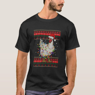 Chicken Hat Lights Christmas Pajama Family Group T-Shirt