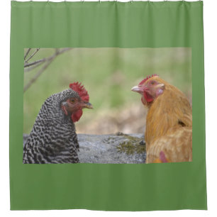 Chicken Hawk Alert Shower Curtain