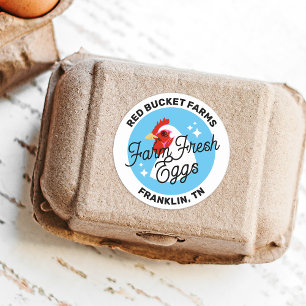 Chicken Head Farm Fresh Eggs Carton Label