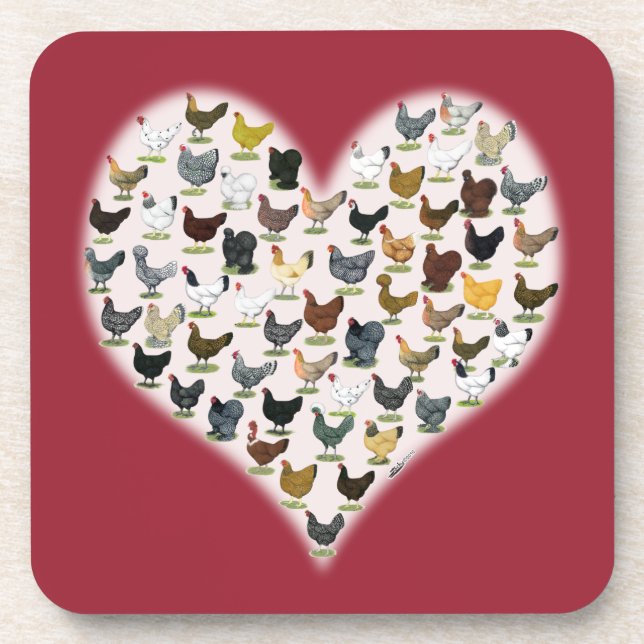 Chicken Heart Coaster (Front)