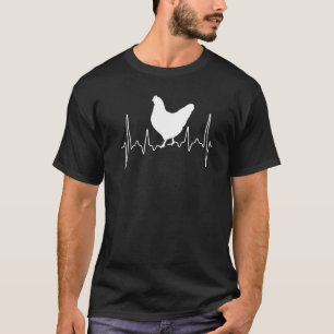 Chicken Heartbeat Chicken Frequency My Heart Beats T-Shirt