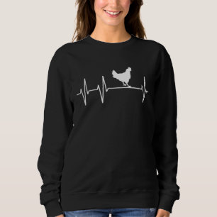 Chicken Heartbeat or Farmer Country People Outfit Sweatshirt