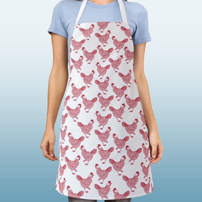 Chicken Hen Apron (Chicken hen pattern apron)