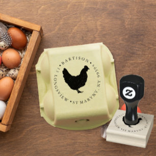 Chicken hen business  ADDRESS Rubber Stamp