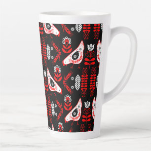 Chicken Hen Folk Art Latte Mug
