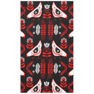 Chicken Hen Folk Art Tablecloth