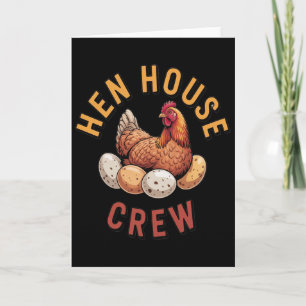 Chicken Hen House Crew Design For Animal Lovers  Card