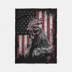 Chicken Hen Lover 4th Of July Patriotic Usa Indepe Fleece Blanket