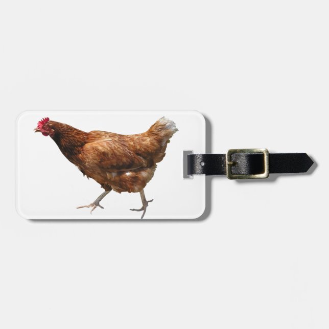 Chicken Hen Luggage Tag (Front Horizontal)