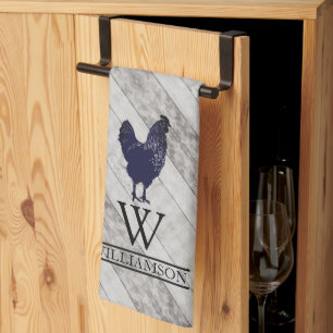 Chicken Hen Monogrammed Country Farm Tea Towel