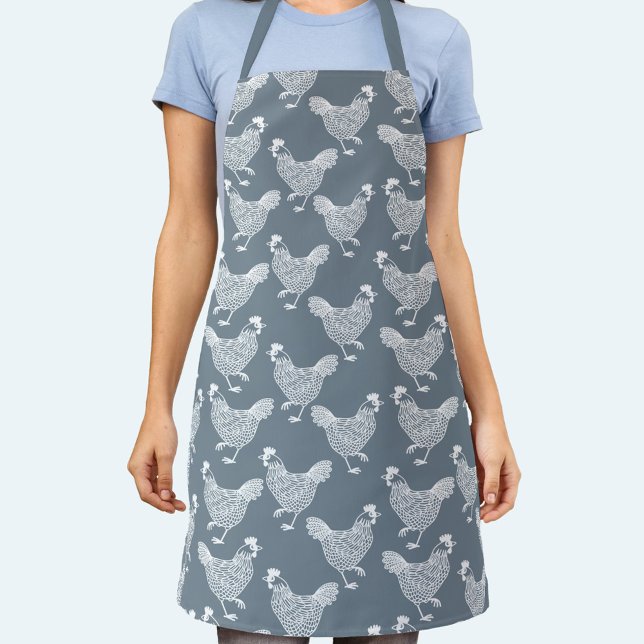 Chicken Hen Poultry Apron (Chicken hen poultry fun patterned apron)
