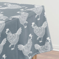 Chicken Hen Poultry Dusty Blue and White