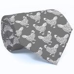 Chicken Hen Poultry Tie<br><div class="desc">A grey and white hen design for chicken and poultry lovers, farmers, small holders and chicken whisperers. Original art by Nic Squirrell.</div>