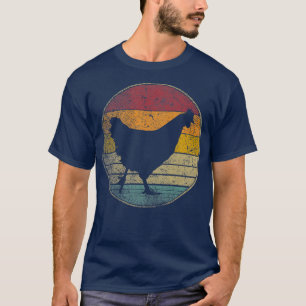 Chicken Hen Rooster Farm Farmer Bird Gift Retro 8 T-Shirt