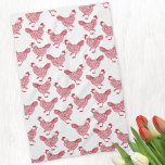 Chicken Hen Tea Towel<br><div class="desc">A fun red hen pattern for poultry lovers.  Original art by Nic Squirrell.</div>