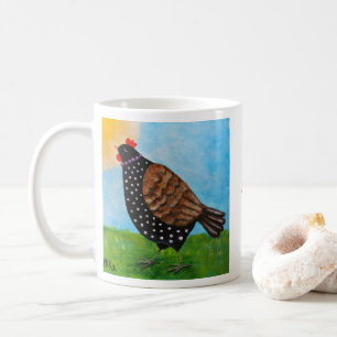 Chicken Hen with Necklace Sunbathing Personalized  Coffee Mug