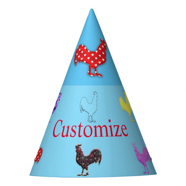 Chicken Hens  Thunder_Cove  Party Hat (Front)