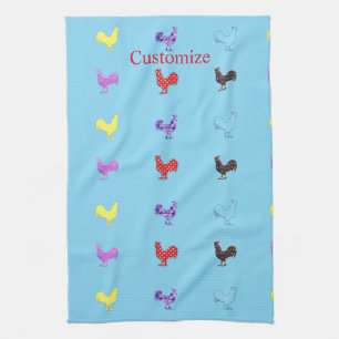 Chicken Hens Thunder_Cove Tea Towel