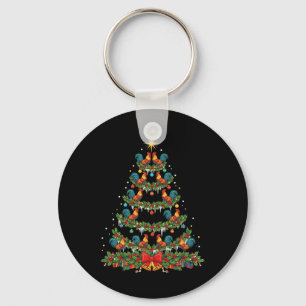 Chicken Holiday Rooster Tree, Cluckmas Rooster Sta Key Ring