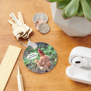 Chicken Humour Key Ring