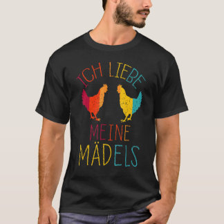 Chicken I Love My Girls Vintage Poultry Cockerel T-Shirt