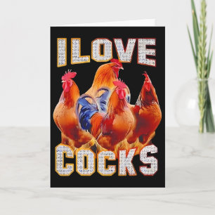 Chicken I Love S  Card