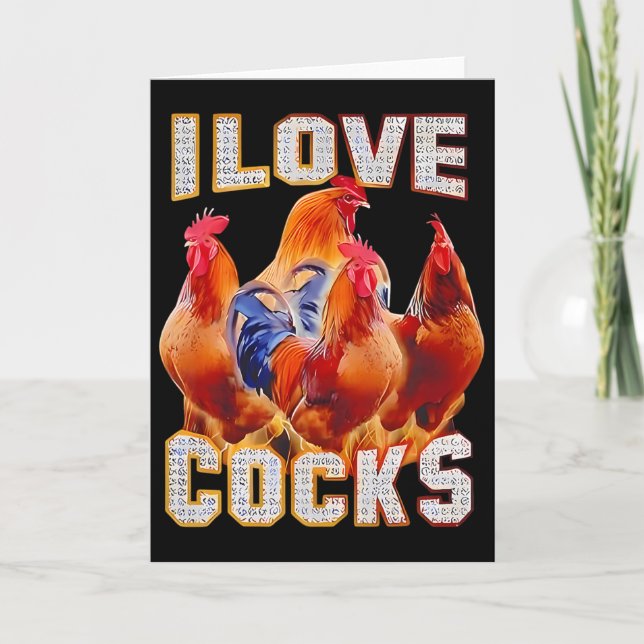 Chicken I Love S  Card (Front)