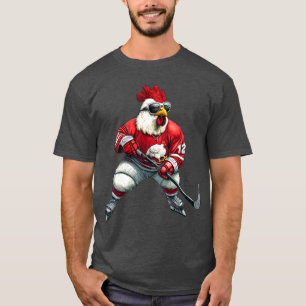 Chicken ice hockey / ice hockey player chicken T-S T-Shirt