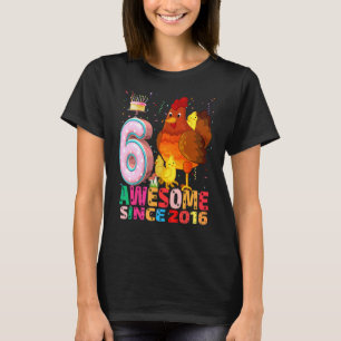 Chicken I'm 6 Years Old Girls Birthday Chicken Par T-Shirt
