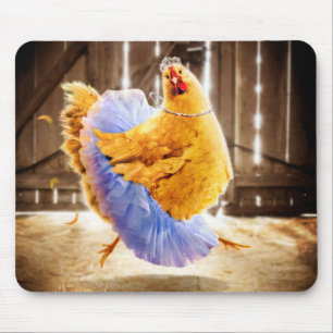Chicken in a Tutu Mouse Pad