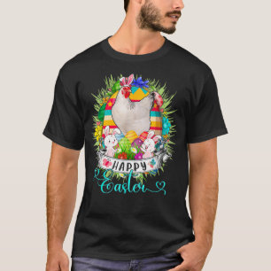 Chicken In Easter Eggs Basket Cute Bunnies Happy E T-Shirt