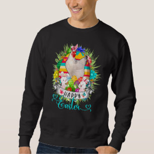 Chicken In Easter Eggs Basket Cute Farmer Happy Ea Sweatshirt